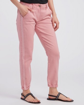 PAIGE Mayslie Jogger Grossgrain Vintage Sunset | women’s casual side stripe trousers - flipped
