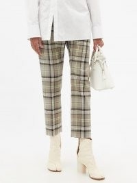 VIVIENNE WESTWOOD George tartan wool slim-leg trousers / womens plaid crop hem pants