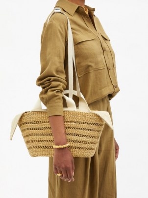 MUUÑ George woven-straw basket bag / chic summer baskets / womens shoulder bags - flipped