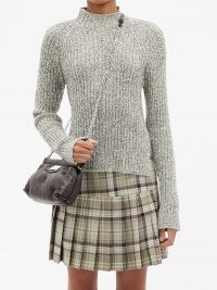 VIVIENNE WESTWOOD Pleated tartan wool-twill mini skirt / womens plaid knife pleat skirts / women’s designer fashion
