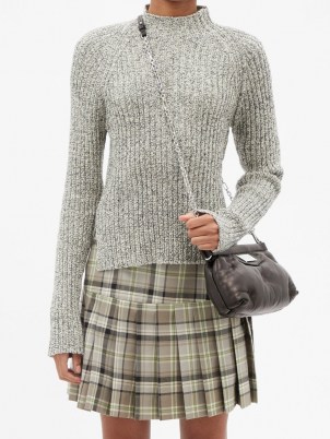 VIVIENNE WESTWOOD Pleated tartan wool-twill mini skirt / womens plaid knife pleat skirts / women’s designer fashion - flipped
