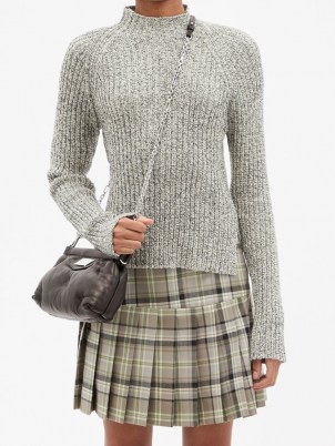VIVIENNE WESTWOOD Pleated tartan wool-twill mini skirt / womens plaid knife pleat skirts / women’s designer fashion
