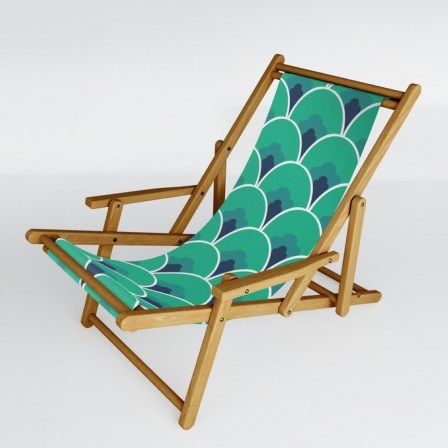 Lisa Jayne Murray Nouveau Coquille Sling Chair ~ garden furniture ~ stylish wood frame outdoor chairs - flipped