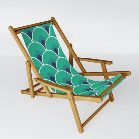 Lisa Jayne Murray Nouveau Coquille Sling Chair ~ garden furniture ~ stylish wood frame outdoor chairs