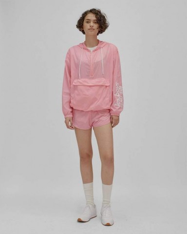 les girls les boys nylon pac a mac ~ pink lightweight hooded kangeroo front macs
