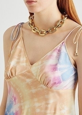 PACO RABANNE XL Link gold-tone chain necklace – chunky choker necklaces – statement jewellery