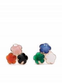 Pasquale Bruni 18kt rose gold Petit Joli Bouquet multi-stone and diamond earrings / multicoloured floral jewellery