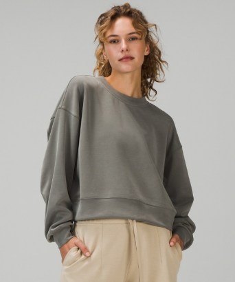 lululemon Perfectly Oversized Cropped Crew / womens slouchy drop shoulder sweatshirt / women’s sweatshirts - flipped