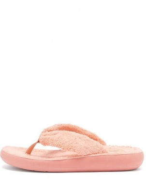 ANCIENT GREEK SANDALS Charisma pink terry flip flops | womens summer flatforms