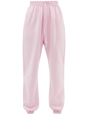 THE FRANKIE SHOP Vanessa pink cotton track pants | womens cuff hem joggers | women’s cuffed jogging bottoms | casual fashion | loungewear