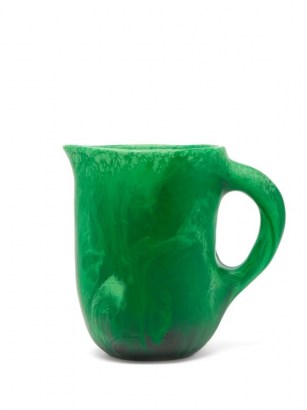 DINOSAUR DESIGNS Rock large marbled-resin jug in green - flipped