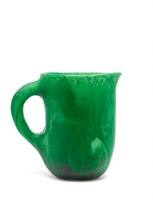 DINOSAUR DESIGNS Rock large marbled-resin jug in green