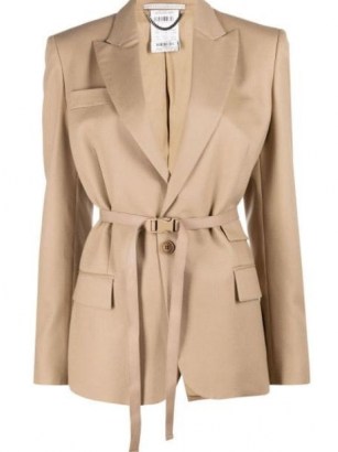 Stella McCartney Bella belted blazer ~ womens skinny belt blazers ~ women’s designer jackets - flipped