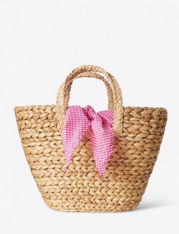 Draper James StrawTote | summer woven basket bags - flipped