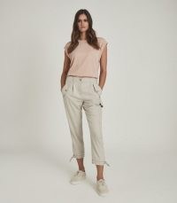 REISS THEA CAP SLEEVE TOP BLUSH / effortless style casual outfit / essential everyday tops