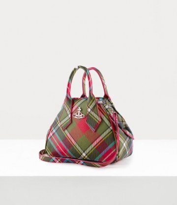 VIVIENNE WESTWOOD DERBY SMALL YASMINE BAG BRUCE OF KINNAIRD / tartan top handle bags / womens designer handbags - flipped