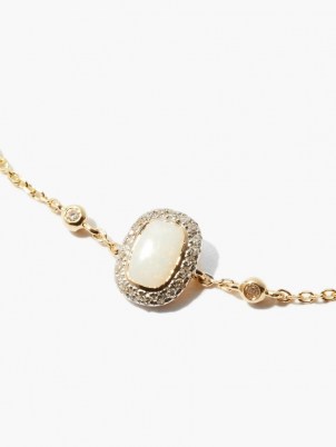 ANISSA KERMICHE October opal, diamond & 14kt gold bracelet ~ delicate birthstone bracelets ~ opals ~ luxe jewellery