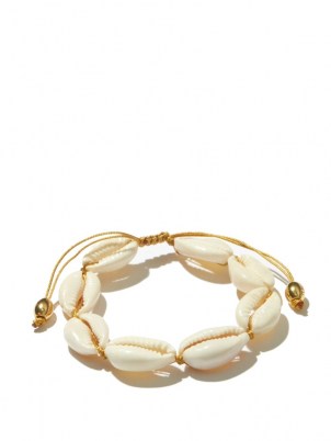 TOHUM Puka shell & 24kt gold-plated bracelet / ocean inspired bracelets / womens jewellery made of shells