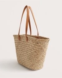 Abercrombie & Fitch Carryall Straw Tote Bag