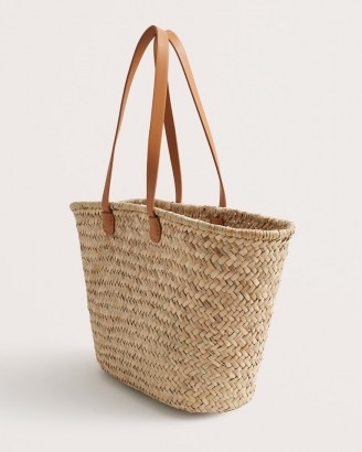 Abercrombie & Fitch Carryall Straw Tote Bag