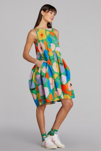 gorman 5 A DAY TULIP DRESS / womens fruit print organic cotton summer dresses - flipped