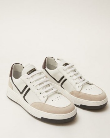 JIGSAW ASTER TENNIS COURT TRAINER ~ womens white retro trainers - flipped