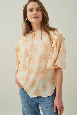 Stella Nova Eun Blouse / floral print blouses / wide floaty sleeves / womens romantic tops
