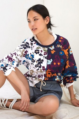 Maeve Puff-Sleeved Sweatshirt / womens floral sweatshirts