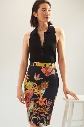 Michelle Morin Tiger Knit Mini Skirt / animal print skirts