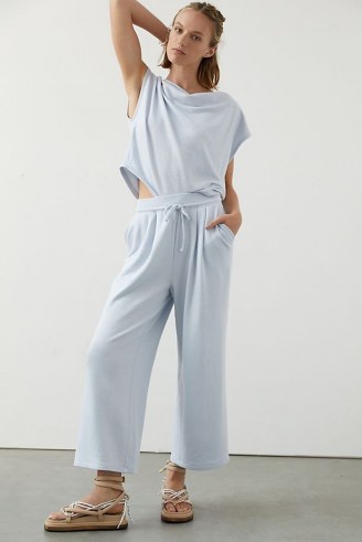 Daily Practice by Anthropologie Slouchy Set Sky / light blue loungewear sets / lounge top and trousers co ords