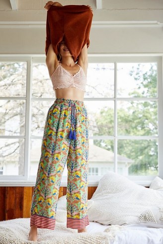 Mary O’Malley Dreamer Pyjama Trousers – womens printed PJ bottoms – sleepwear - flipped