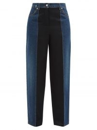 ALEXANDER MCQUEEN Panelled straight-leg jeans ~ womens casual designer denim