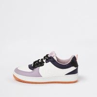 River Island Colour block RI branded lace-up trainers | womens colourblock sneakers