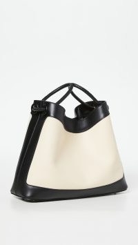 Elleme Vosges Canvas Bag Black/White | monochrome shoulder bags | colour block handbags