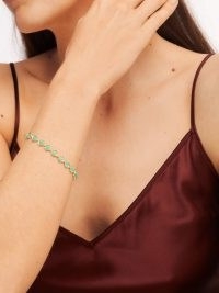 IRENE NEUWIRTH Chrysoprase & 18kt gold bracelet ~ womens fine jewellery ~ luxe green stone bracelets