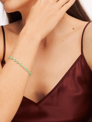 IRENE NEUWIRTH Chrysoprase & 18kt gold bracelet ~ womens fine jewellery ~ luxe green stone bracelets