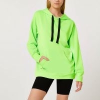 RIVER ISLAND Green fluro oversized hoodie ~ womens bright pullover hoodies