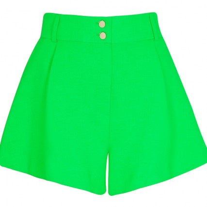RIVER ISLAND Green structured shorts ~ womens casual summer fashion