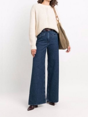 Isabel Marant high-rise wide-leg jeans | womens retro denim trousers - flipped