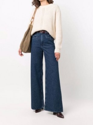 Isabel Marant high-rise wide-leg jeans | womens retro denim trousers