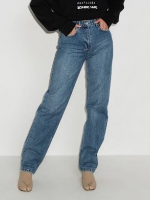 Ksubi KSUBI PLAYBACK HW STRGHT LG JNS BLU | womens high waist straight leg blue denim jeans - flipped