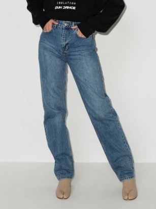 Ksubi KSUBI PLAYBACK HW STRGHT LG JNS BLU | womens high waist straight leg blue denim jeans