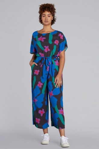 gorman LAWN DAISY PANTSUIT / floral tie waist jumpsuits / womens all-in-one pantsuits - flipped