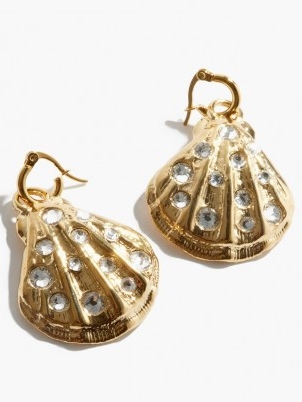 BY ALONA Summer Nights crystal & gold-plated earrings / ocean inspired jewellery / shells