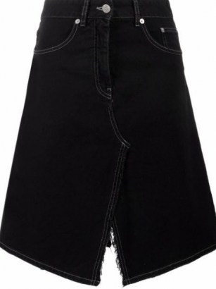 MM6 Maison Margiela asymmetric denim skirt | womens casual skirts - flipped