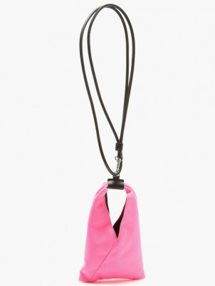 MM6 MAISON MARGIELA Pink Japanese padded stretch-jersey cross-body bag / small crossbody / mini handbags
