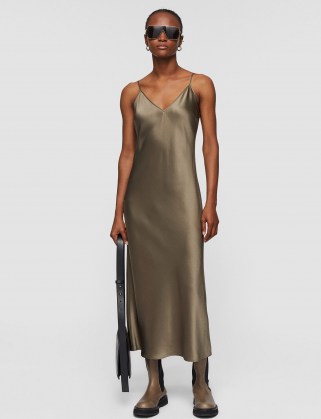 JOSEPH Silk Satin Clea Dress ~ spaghetti strap slip dresses ~ cami straps ~ elegant fluid fabric fashion