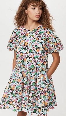 Tanya Taylor Lily Dress | floral print puff sleeve dresses | romantic fashion | womens clothing from shopbop - flipped