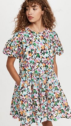 Tanya Taylor Lily Dress | floral print puff sleeve dresses | romantic fashion | womens clothing from shopbop