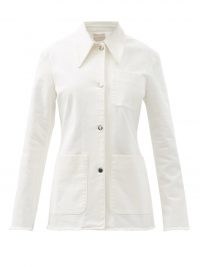 CHRISTOPHER KANE Patch-pocket organic-cotton twill jacket ~ womens shirt style jackets
